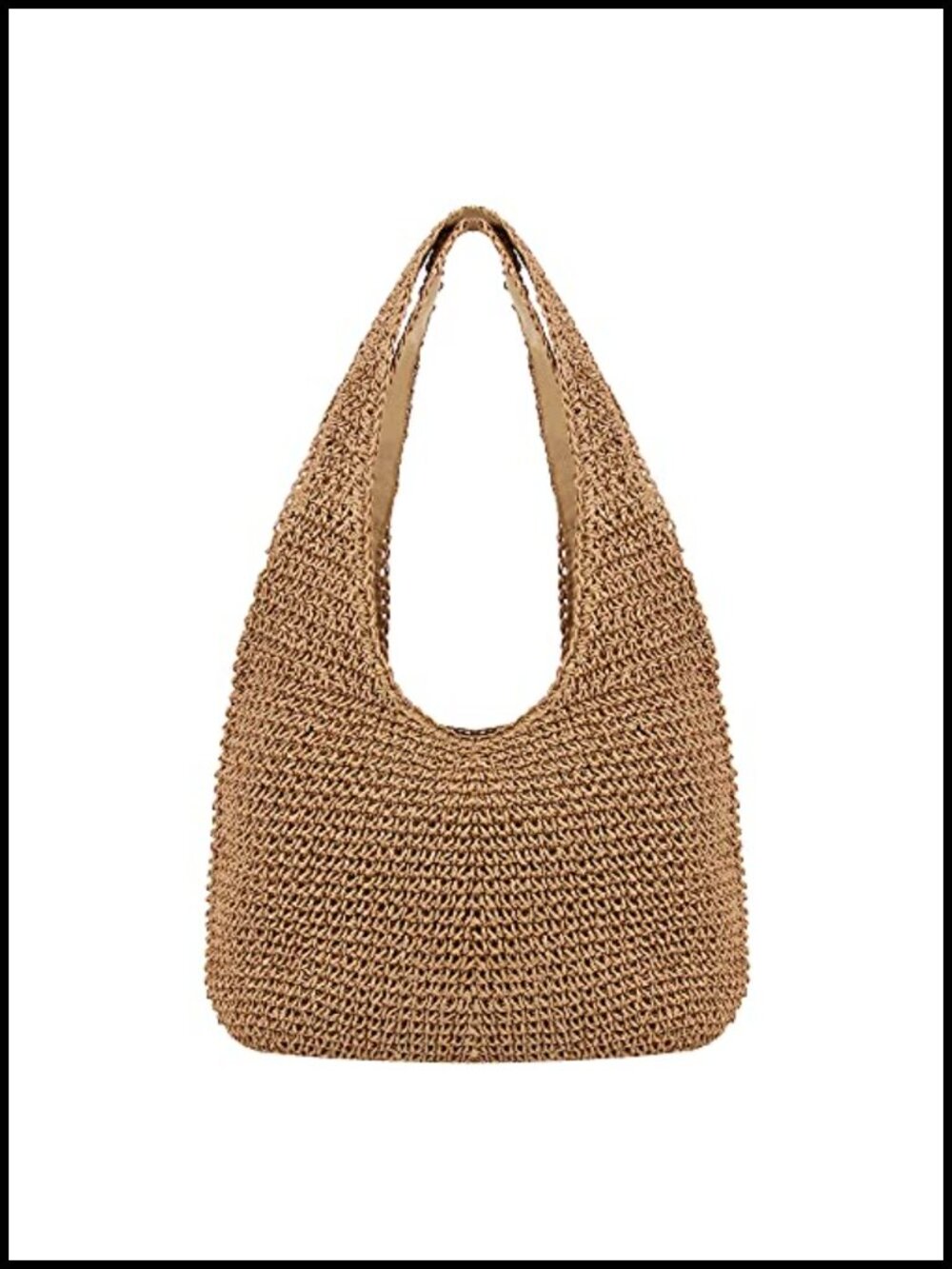 Handwoven Straw Hobo Beach Bag Large Tote Shoulder Handbag Summer